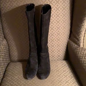 Anne Klein suede and snakeskin boots 👢